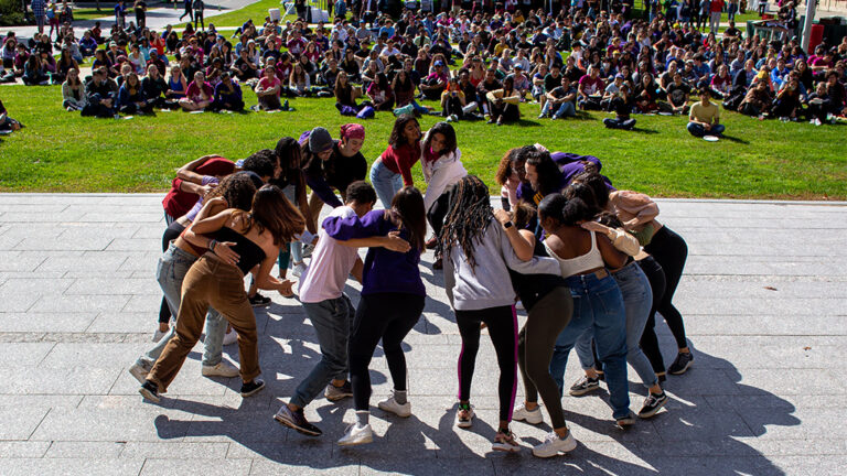 Ritmo dance group preforming on Mountain Day