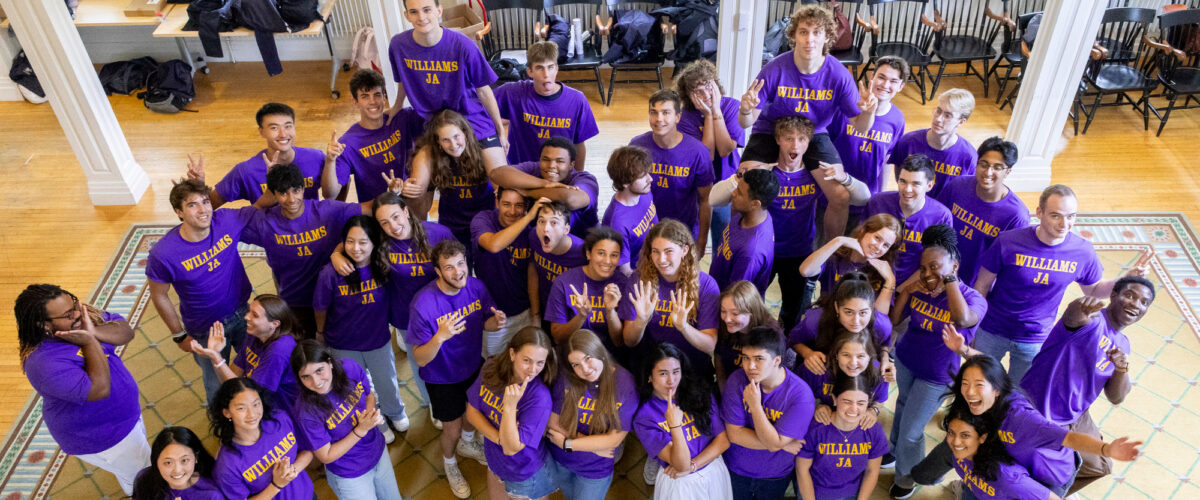 A group of junior advisors posing together