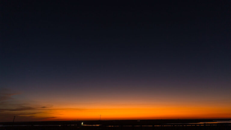 A sunset during the Caos Climate and Community Leaders program