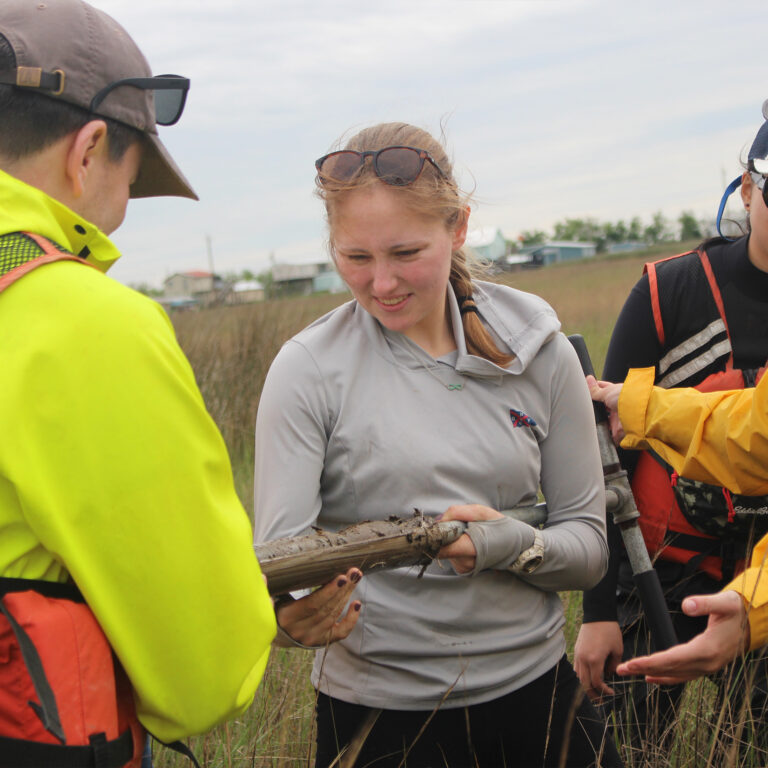 Students doing field work at Williams-Mystic
