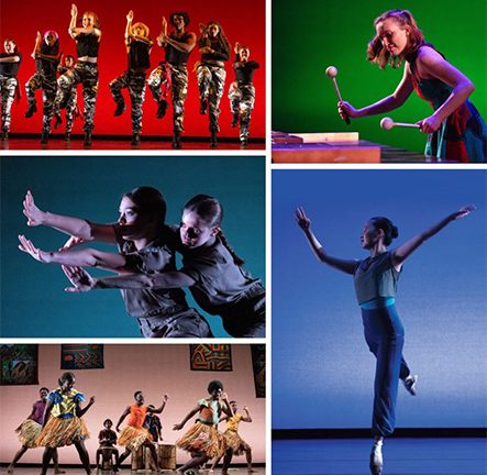 Compilation image of multiple dance ensembles performing, cover image for 
