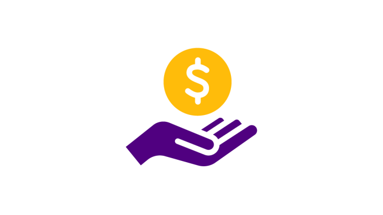 icon of a hand receiving a coin