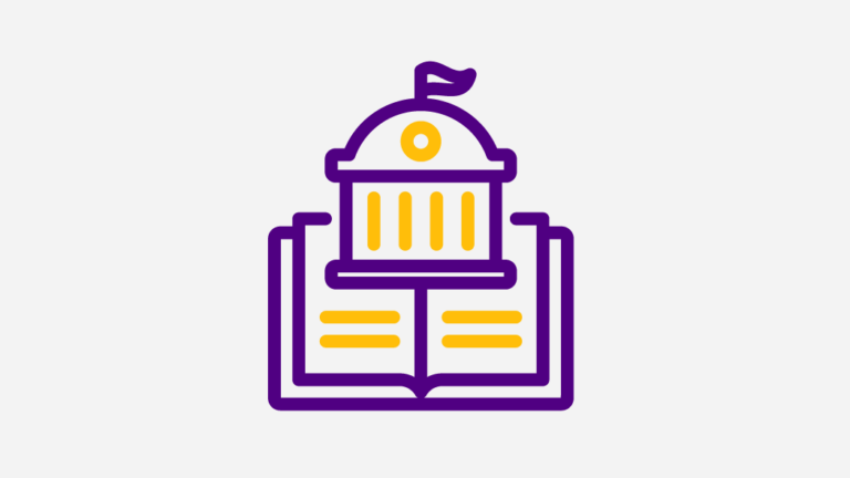 government building on a book