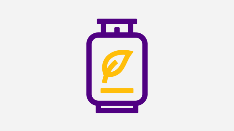 gas canister with a leaf on it